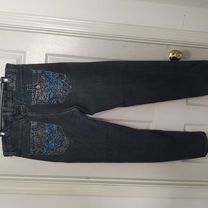 5ive Jungle Jeans Men’s 40x30, Straight Leg, Decorative Details On Pockets